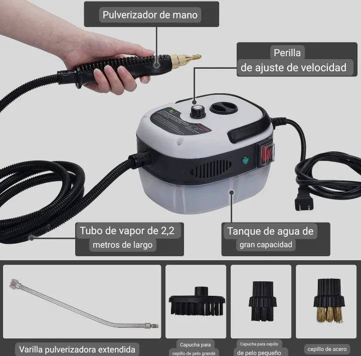 SteamPro™- Limpiador De Vapor Presurizado De Alta Temperatura