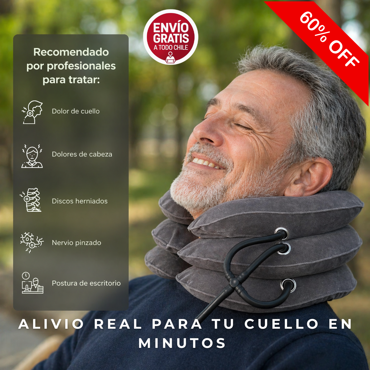 CerviFlex Air® Soporte Cervical Inflable -  Reduce la Presión Cervical Diaria.