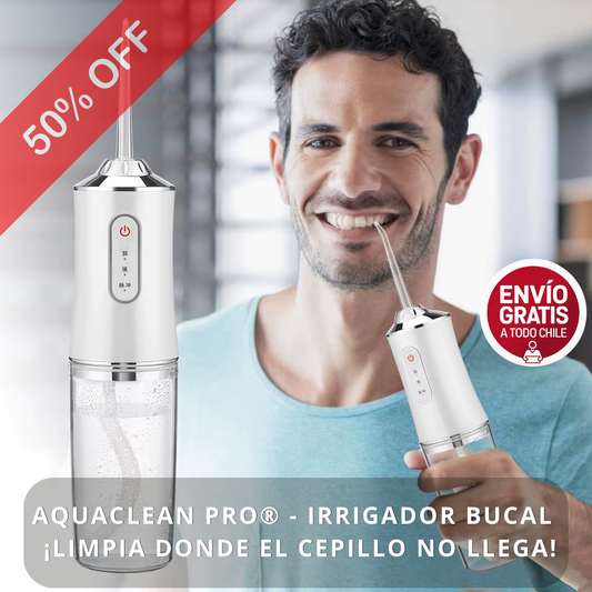 AquaClean Pro® - Irrigador Bucal - ¡Limpia donde el Cepillo no llega!