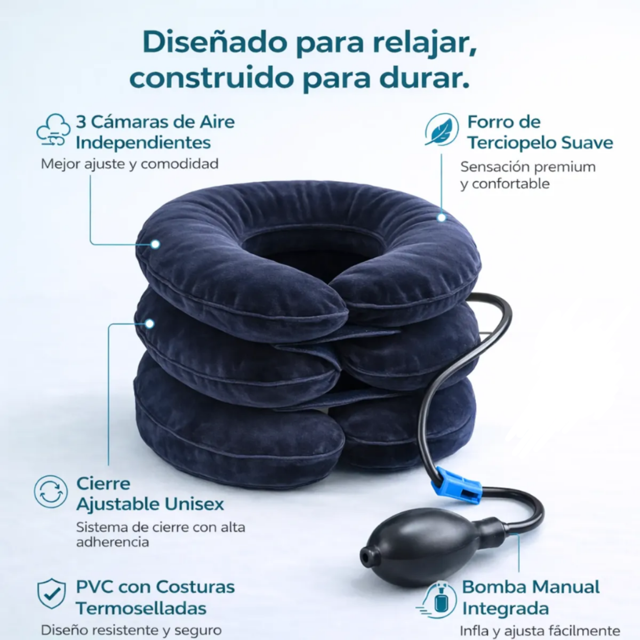 CerviFlex Air® Soporte Cervical Inflable -  Reduce la Presión Cervical Diaria.