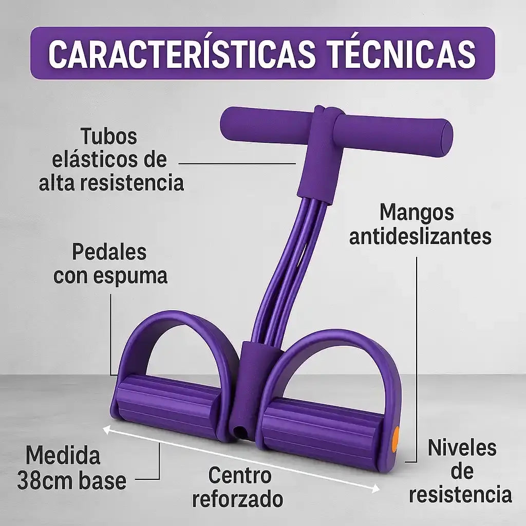 FitBand Pro - Banda Elástica con Pedal- Ejercita Todo tu Cuerpo Fácilmente