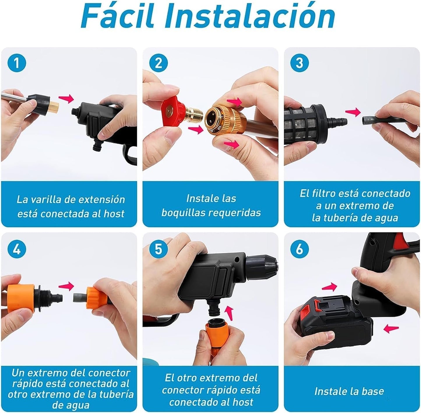 HIDROLAVADORA HIDROMAX® CON 2 BATERÍAS DE 98 V + ASPIRADORA PORTÁTIL DE REGALO