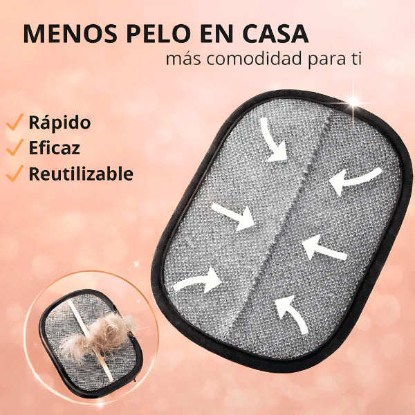 PetGlove Pro,  Guante quita pelos 2 x 1 - Remueve pelo sin esfuerzo.