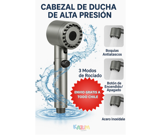 Cabezal Masajeador de Alta Presión Para Ducha