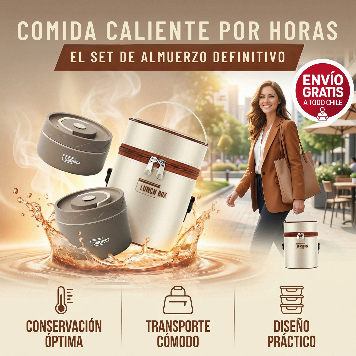 Set Lonchera Térmica Lunch Box®- Doble Protección Térmica