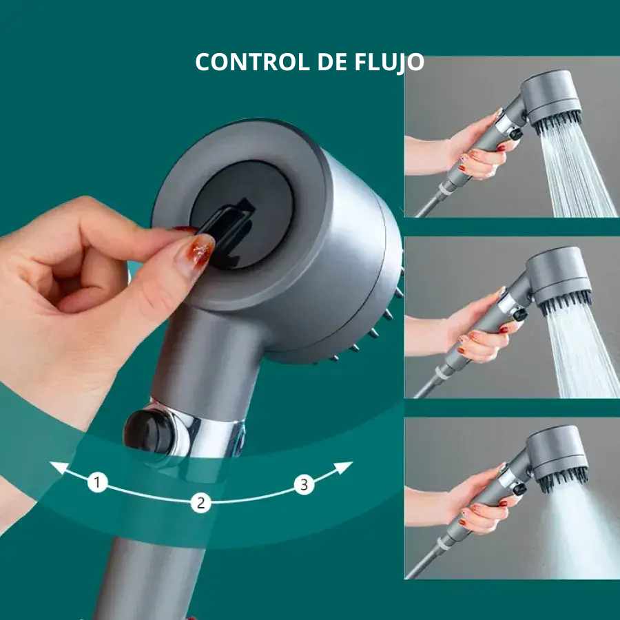 HydroClean Pro® - Cabezal de Ducha - ¡Ducha Potente y Purificada!