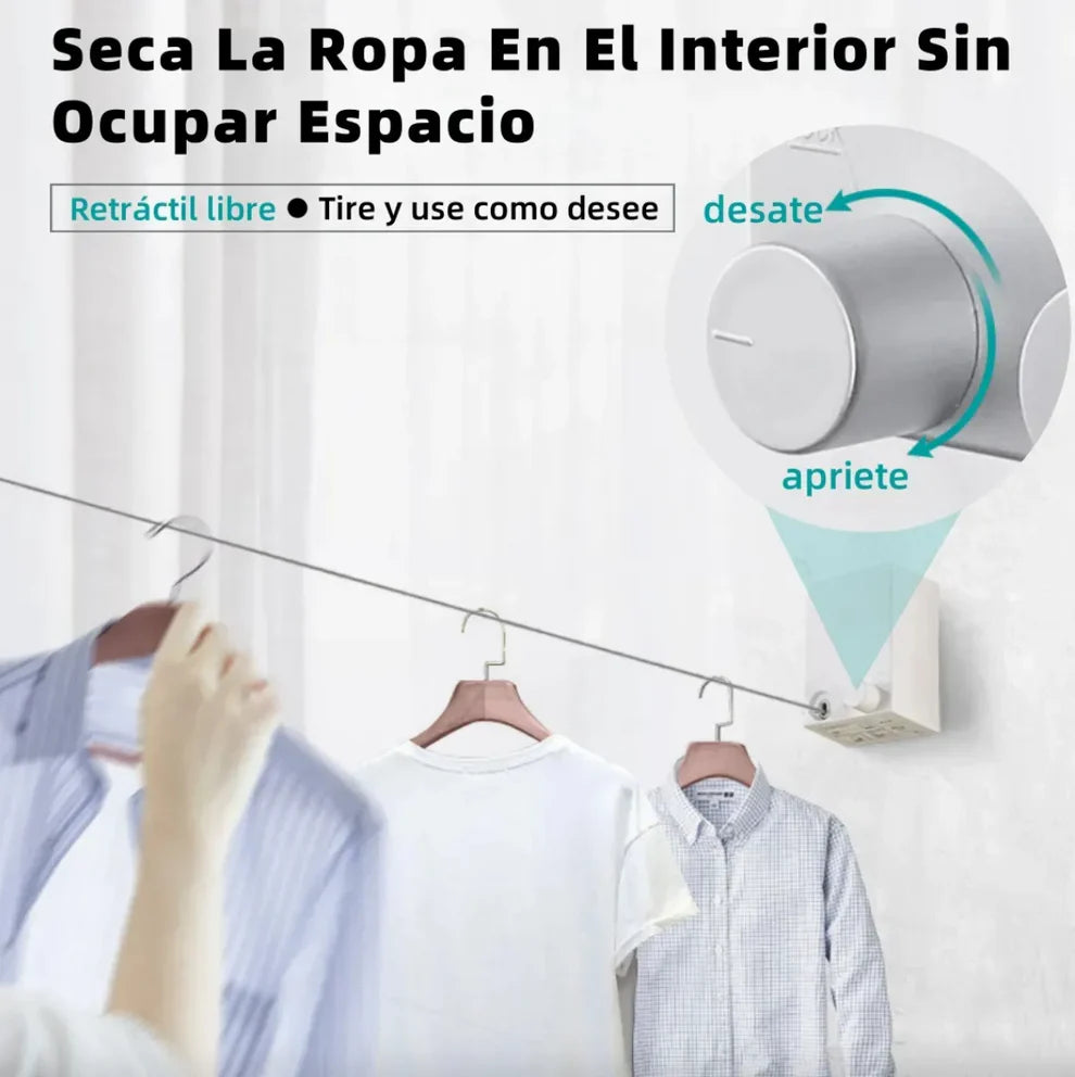 Tendedero De Ropa Retráctil
