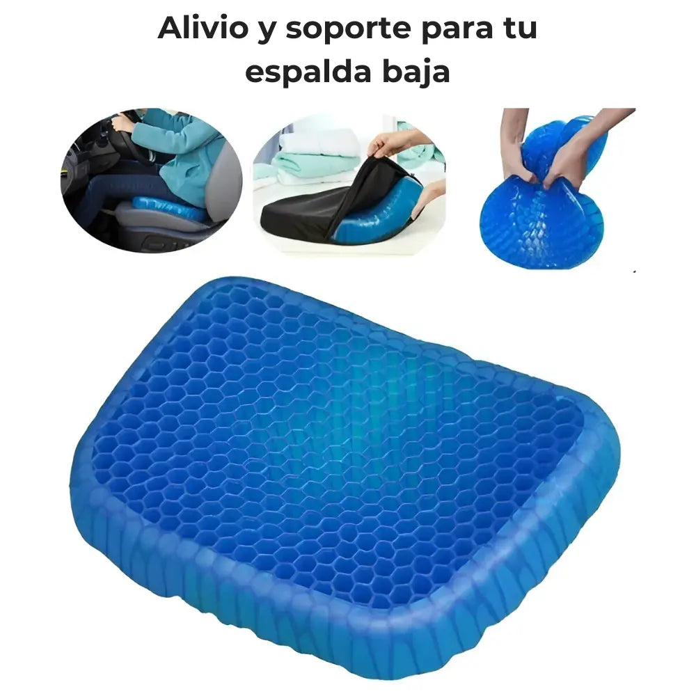 ErgoGel Pro®  Cojín Ergonómico de Gel - Soporte Cómodo por Largas Horas + Funda de Regalo.