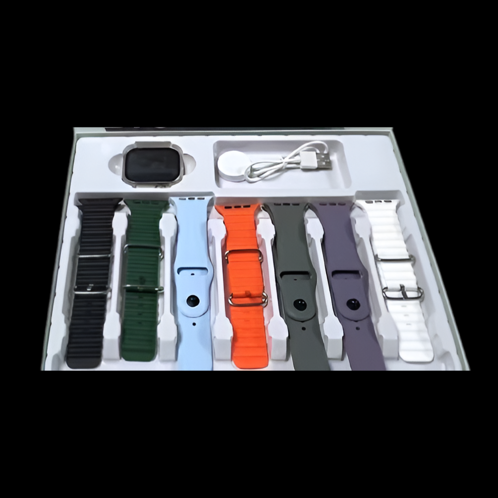 SyncFit Watch, Reloj Inteligente Unisex + 7 Pulseras de Silicona Gratis - Monitorea tu rutina fácilmente.