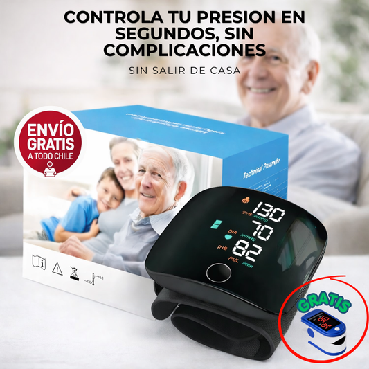 PulseTrack® - Tensiómetro Digital - Control Claro de tu Presión Diaria + OxÍmetro de Pulso GRATIS