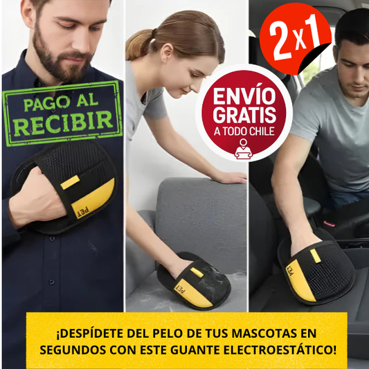 Guante Electroestático Quita Pelos 2 X 1