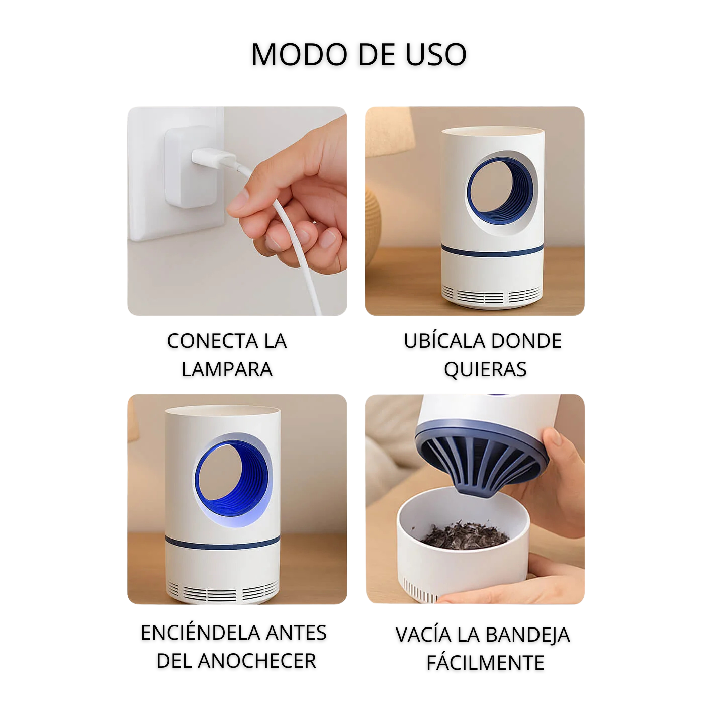 Lámpara LED Atrapa zancudos y mosquitos USB