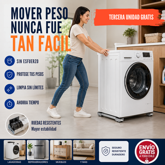 DesliPro, Pack de 2 Barras Deslizadoras - Desplaza Electrodomésticos sin esfuerzo.