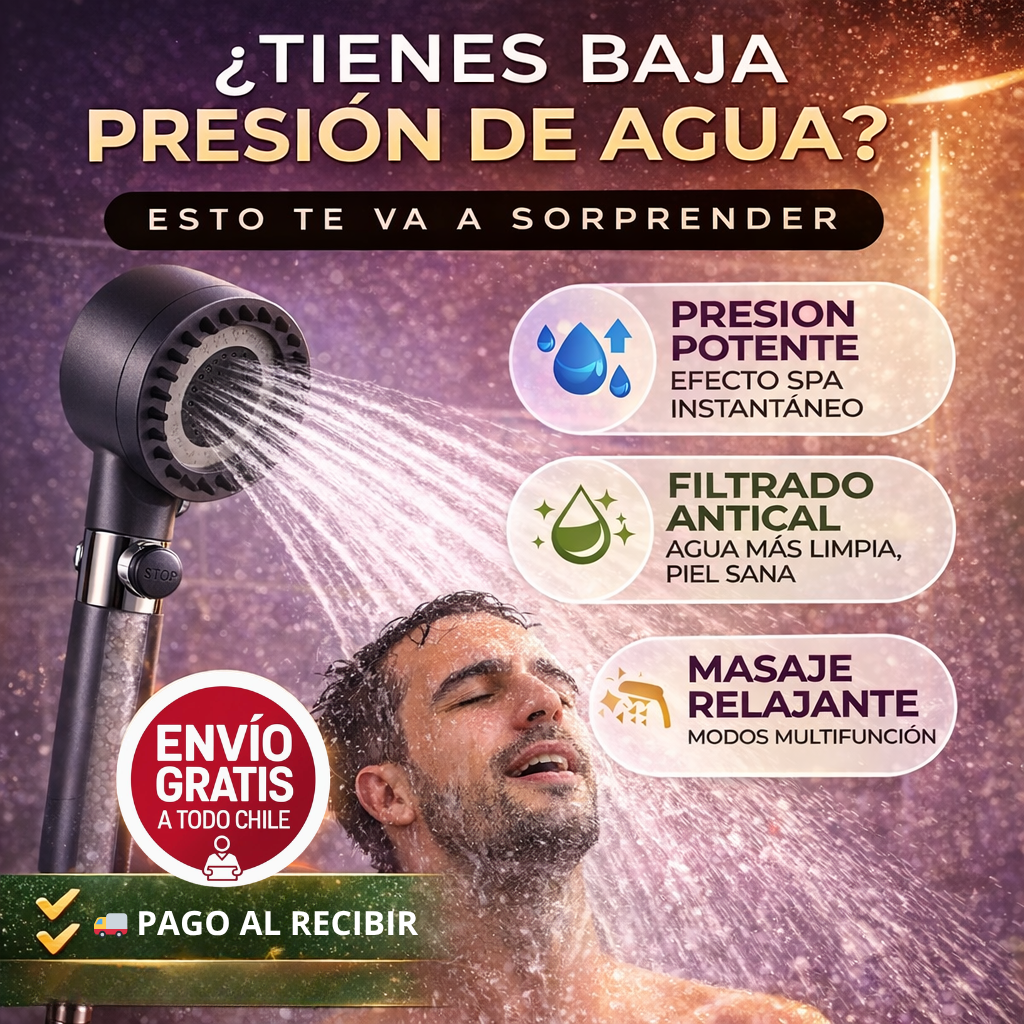 HydroClean Pro® - Cabezal de Ducha - ¡Ducha Potente y Purificada!