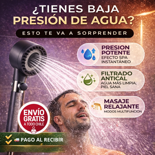 HydroClean Pro® - Cabezal de Ducha - ¡Ducha Potente y Purificada!