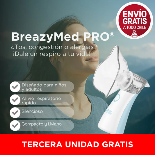 BreazyMed Pro® - Nebulizador Portátil para Niños y Adultos - Alivio respiratorio en minutos.