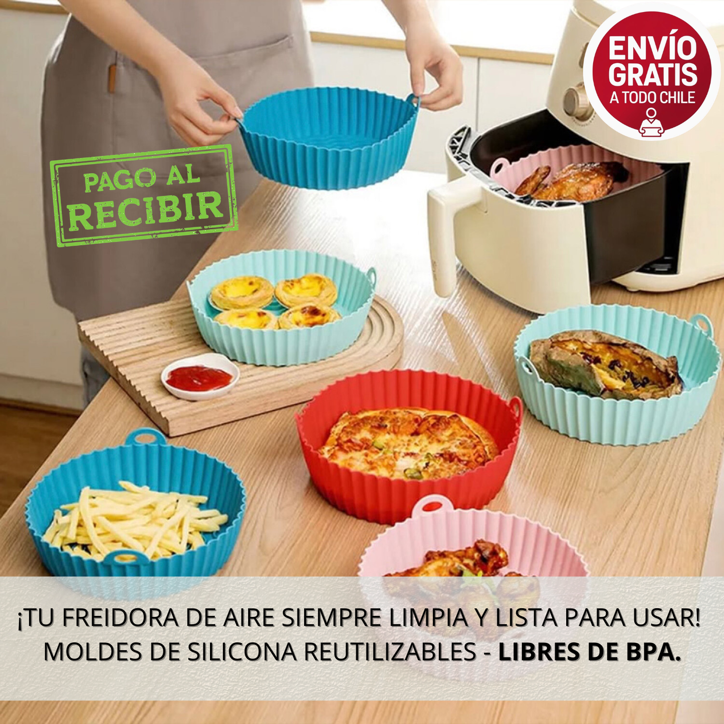 Moldes de Silicona para Freidora De Aire - 2 Unidades