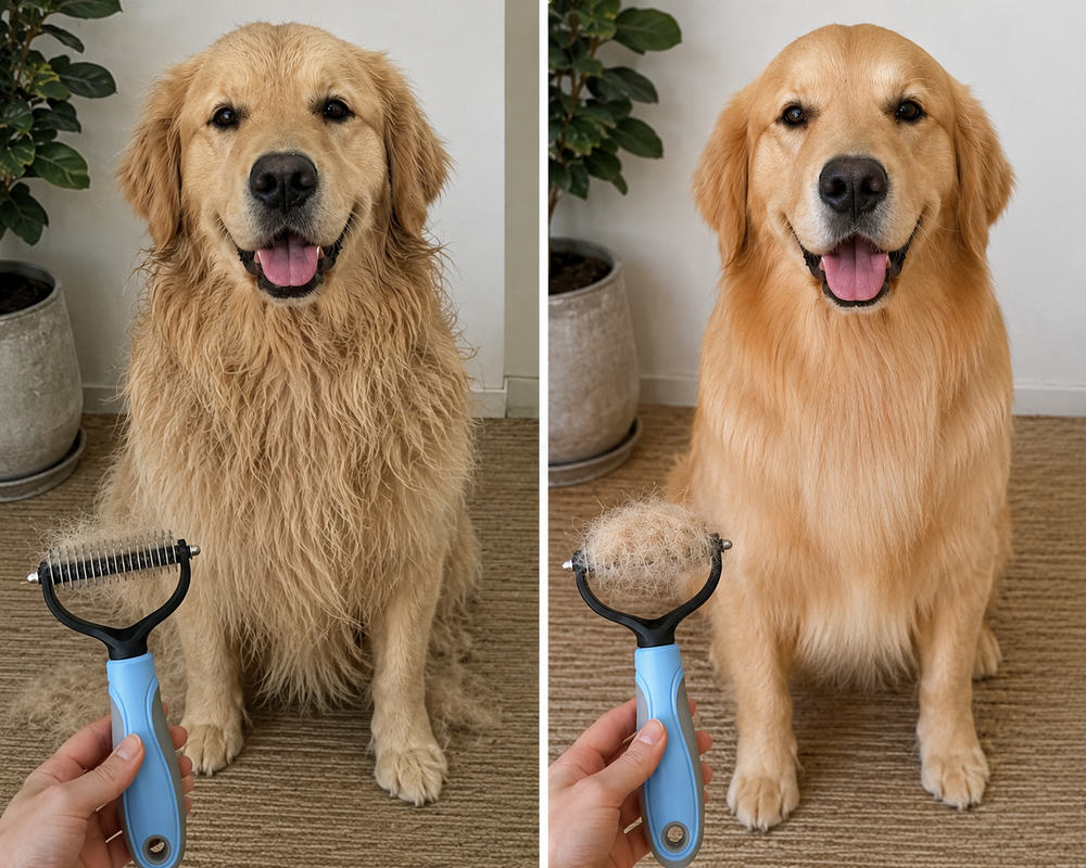 Cepillo Mascotas, NudoFree - Pelaje Limpio y Desenredado.